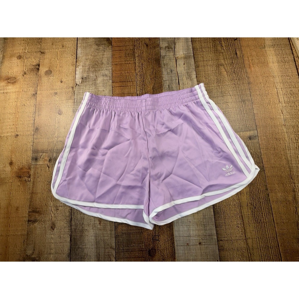 Adidas Originals Women's 3 Stripes Sprinter Shorts M Light Orchid Purple NWT